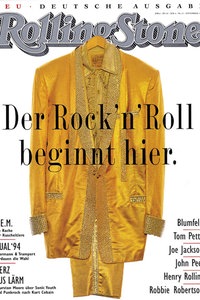 Schriftzug Rolling Stone und ein Sakko