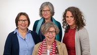 Das Team der Familien-Scouts. Von links: Petra Stoschek, Katrin Müller (oben), Christel Adoni (unten) und Anna Lenzen.