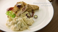 Dsa Bild zeigt das fertige Rezept "Diemelsee-Krüstchen mit Eiersalat".