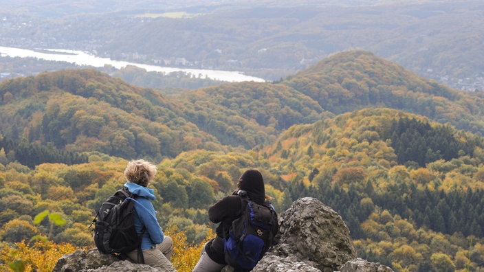 Ausblick vom Oelberg im Siebengebirge bei Königswinter